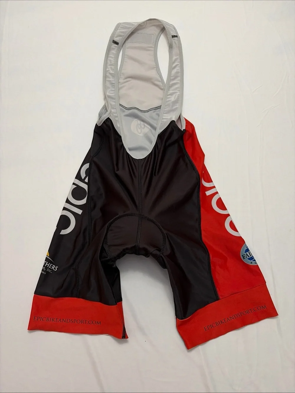 Men's Black & Red Cycling Bib Shorts